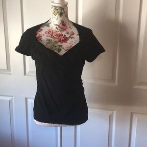 Banana Republic black wrap top